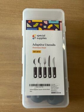 Adaptive Utensils Set - Black (5-Piece)